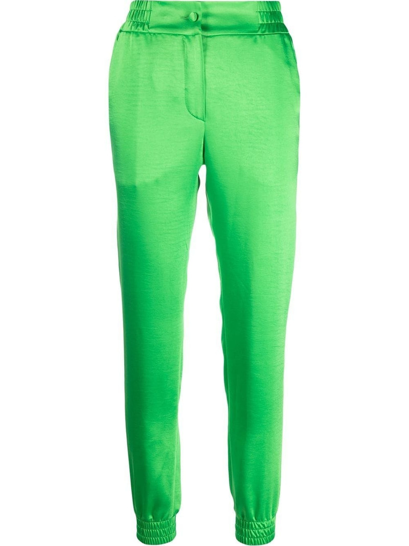 tapered satin track pants 1