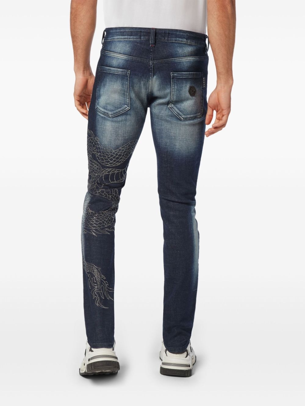 Super Straight Cut Dragon Strass jeans - 4