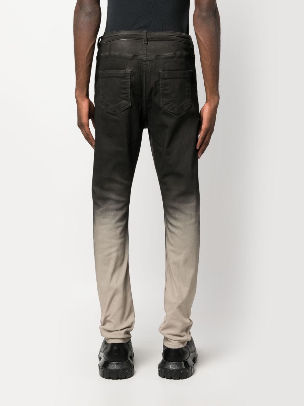 gradient-effect cotton jeans - 4