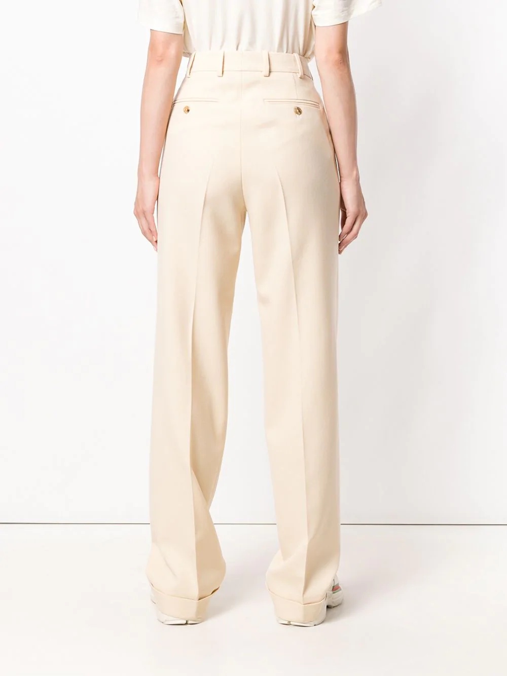 wide leg tailored trousers - 4