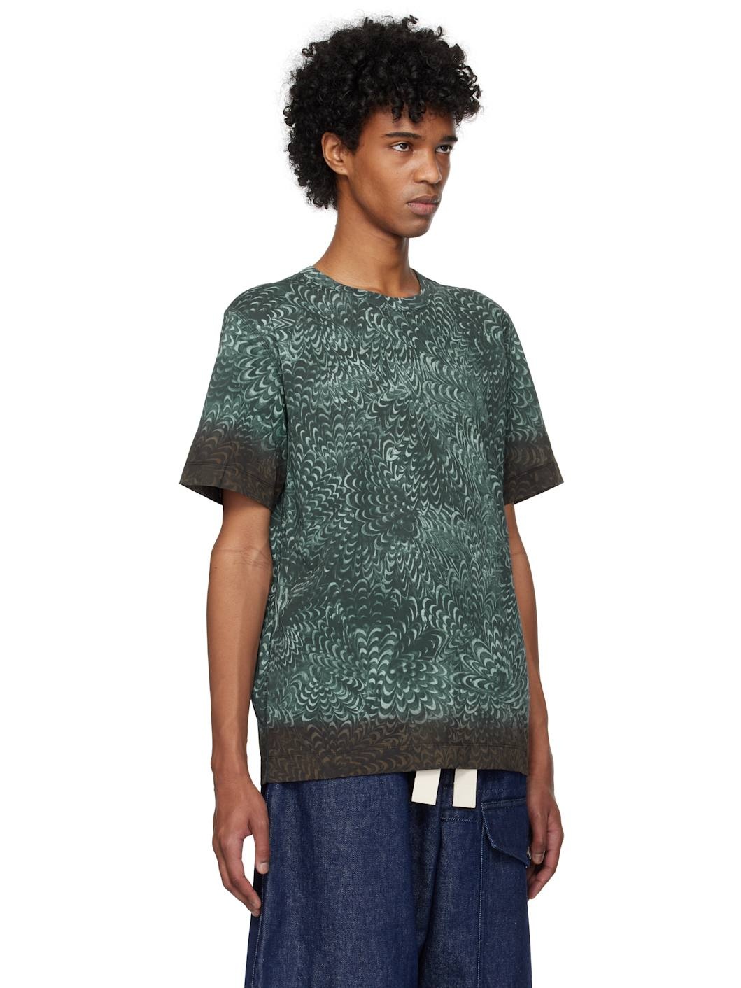 Blue Printed Cotton T-shirt - 2