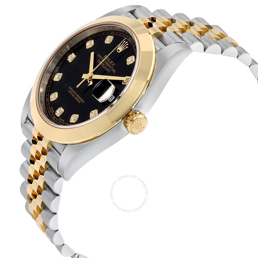 Rolex Datejust 41 Black Diamond Dial Steel and 18K Yellow Gold Jubilee Men's Watch 126303BKDJ - 2