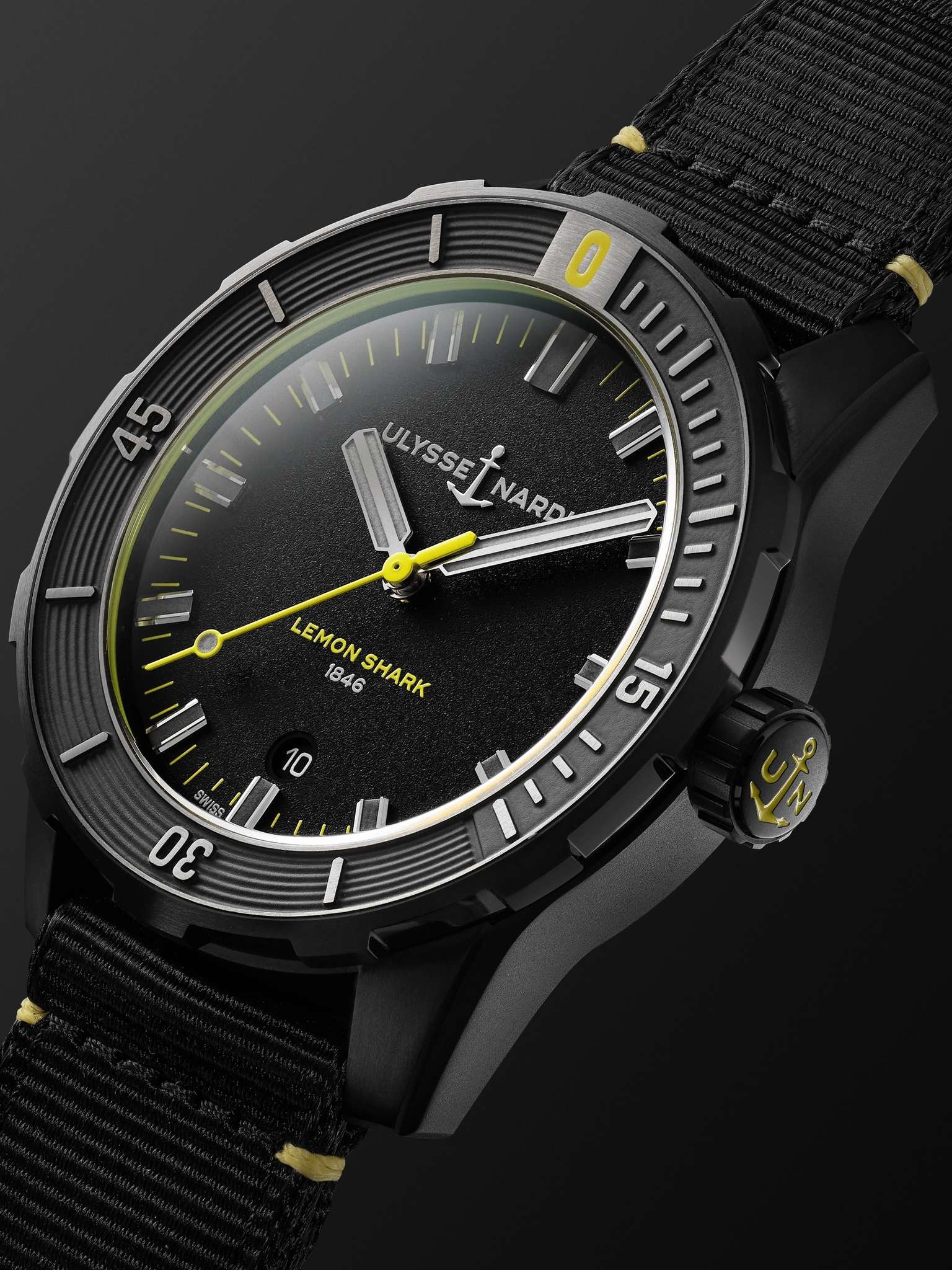 Diver Limited Edition Automatic 42mm Blackened Stainless Steel and Webbing Watch, Ref. No. 8163-175L - 4