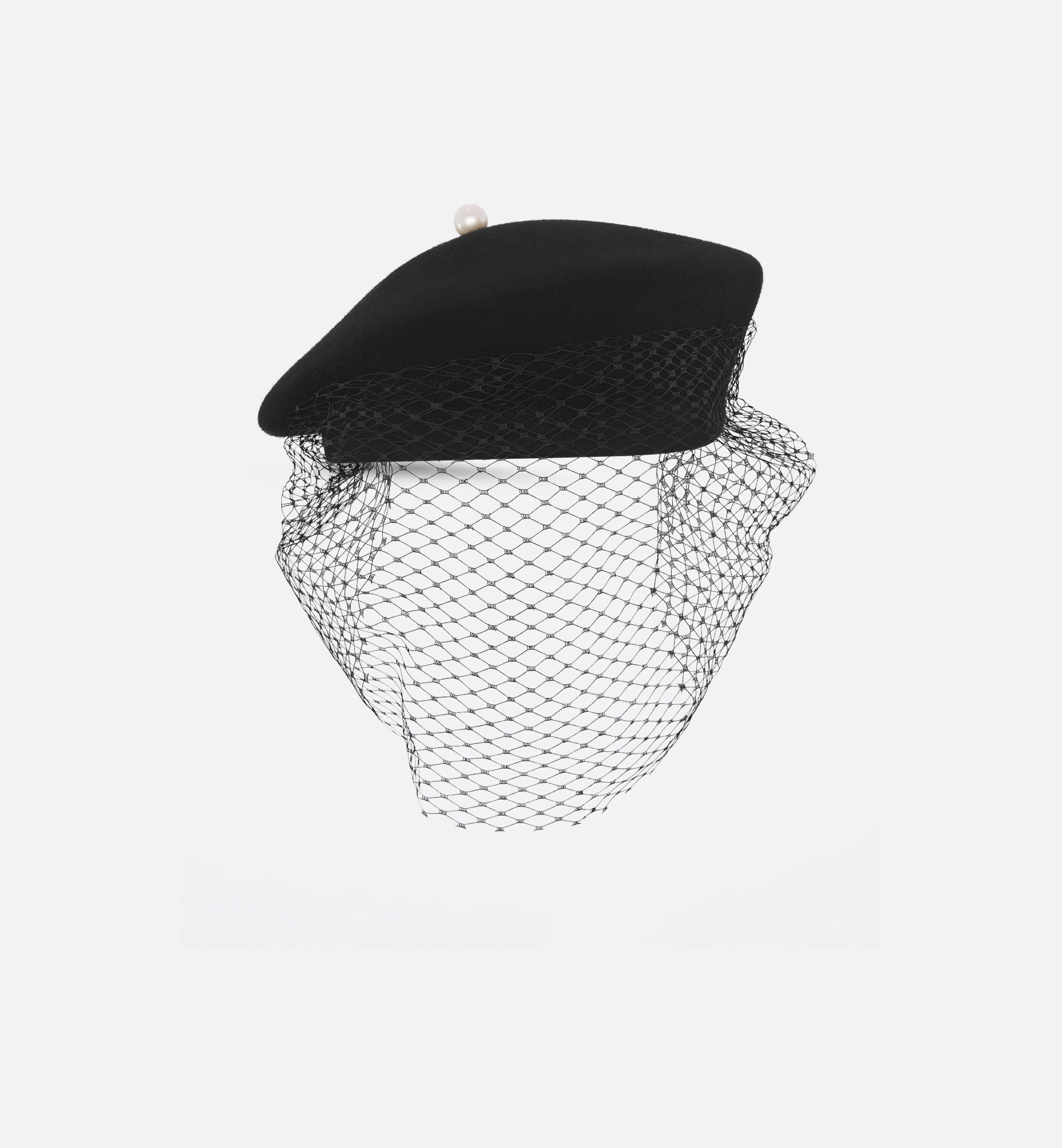 Dior Century Beret with Veil - 1