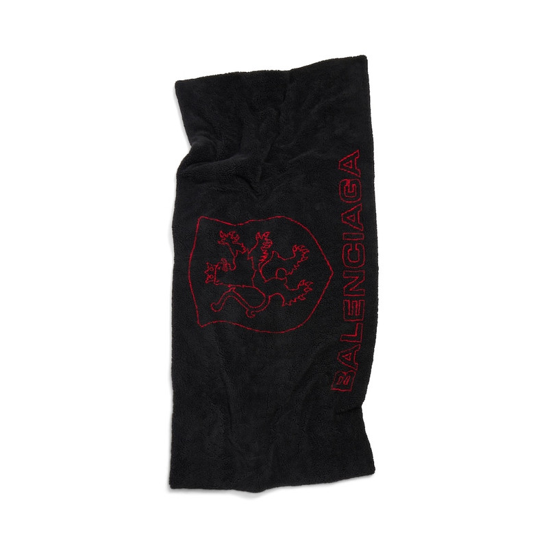 BALENCIAGA Lyon Crest Padded Stola in Black/red outlook
