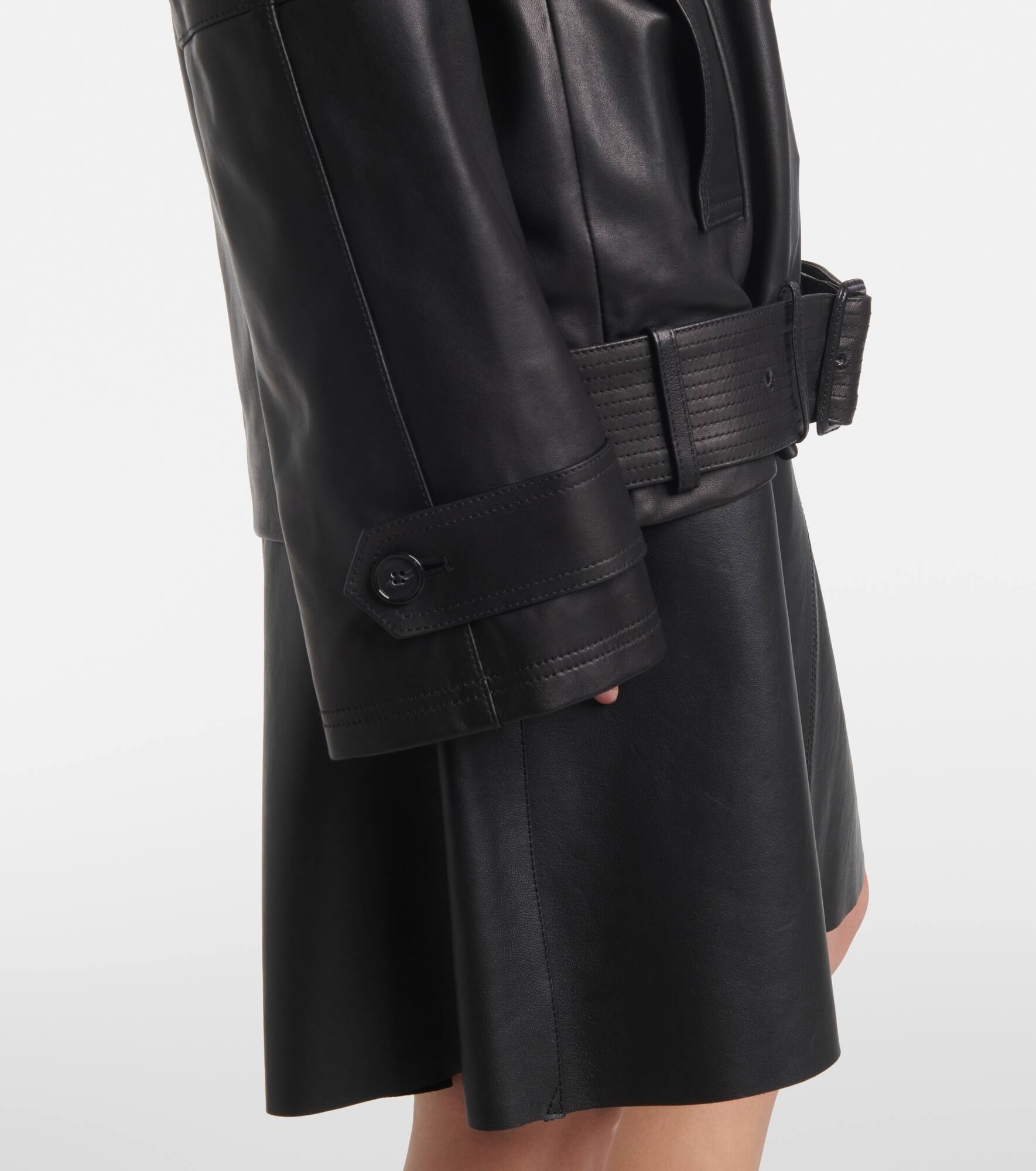 Oversized leather jacket - 5
