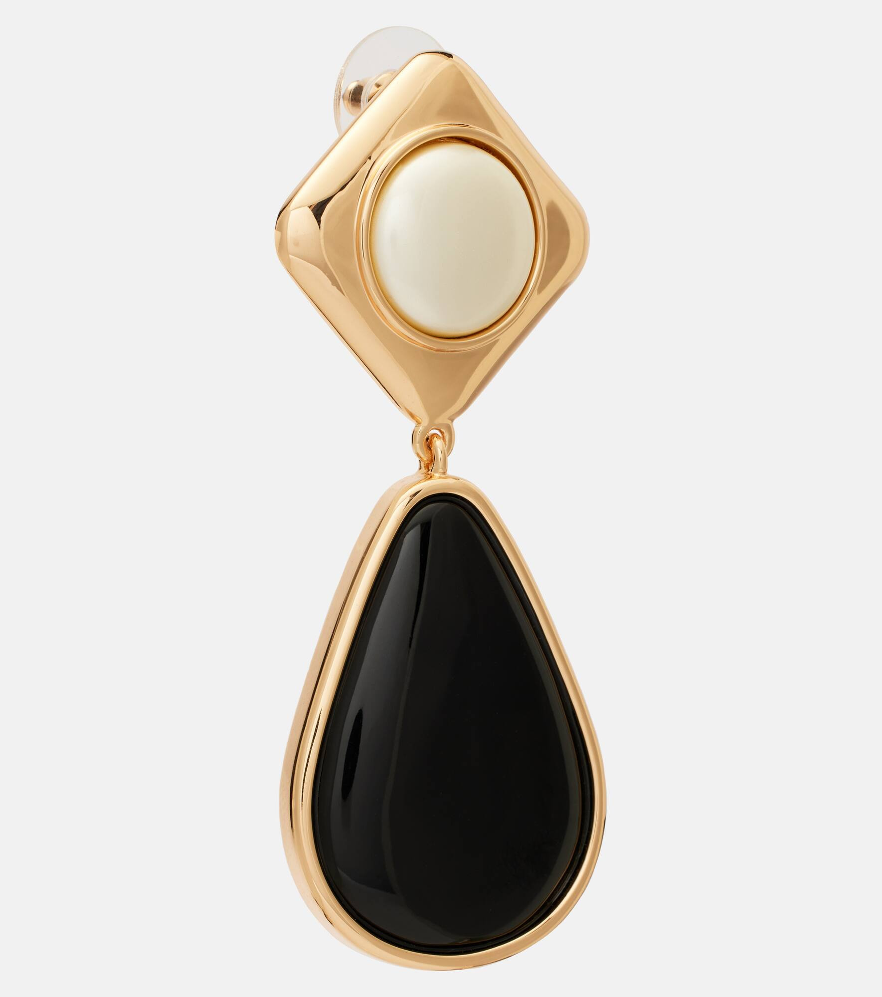 Gold-plated drop earrings - 2