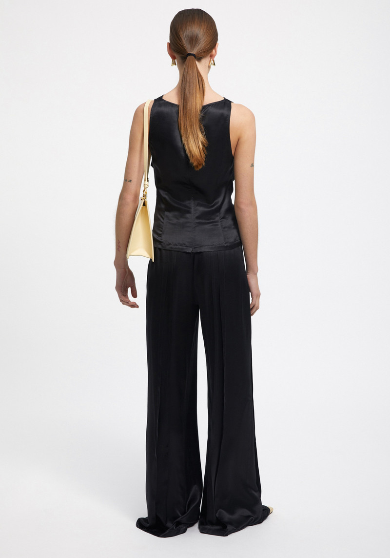 CAMILLE Satin cowl neck top 4