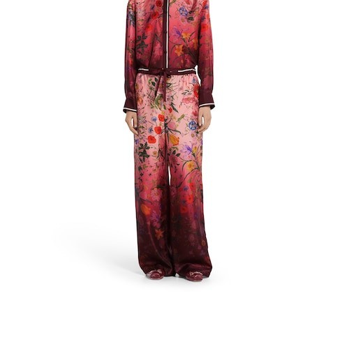 Printed silk pants - 3