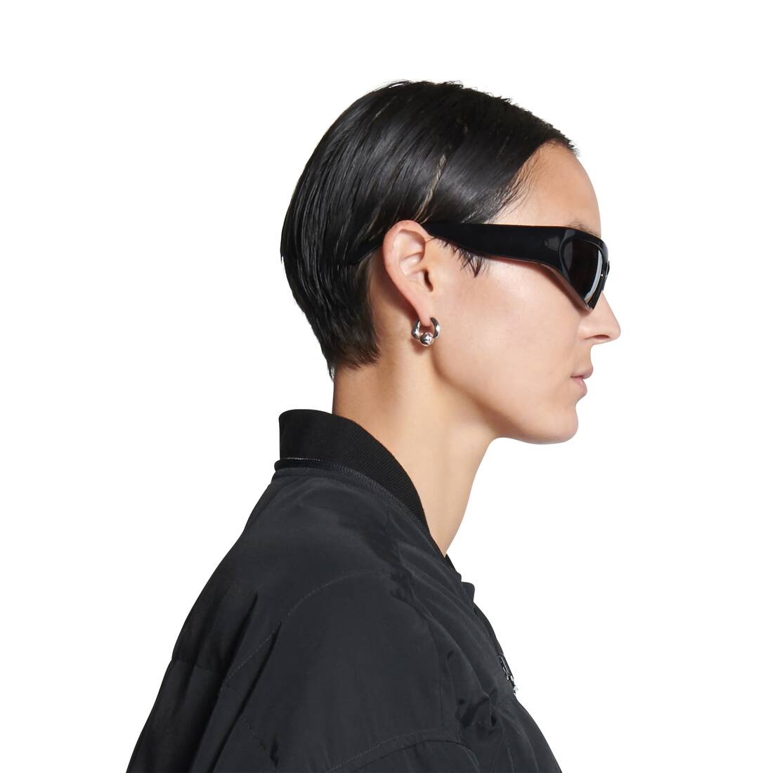Cut Xs Earring in Silver - 4