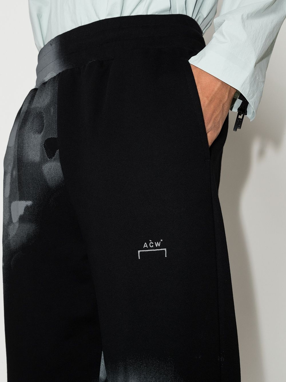 brushstroke-print track pants - 4