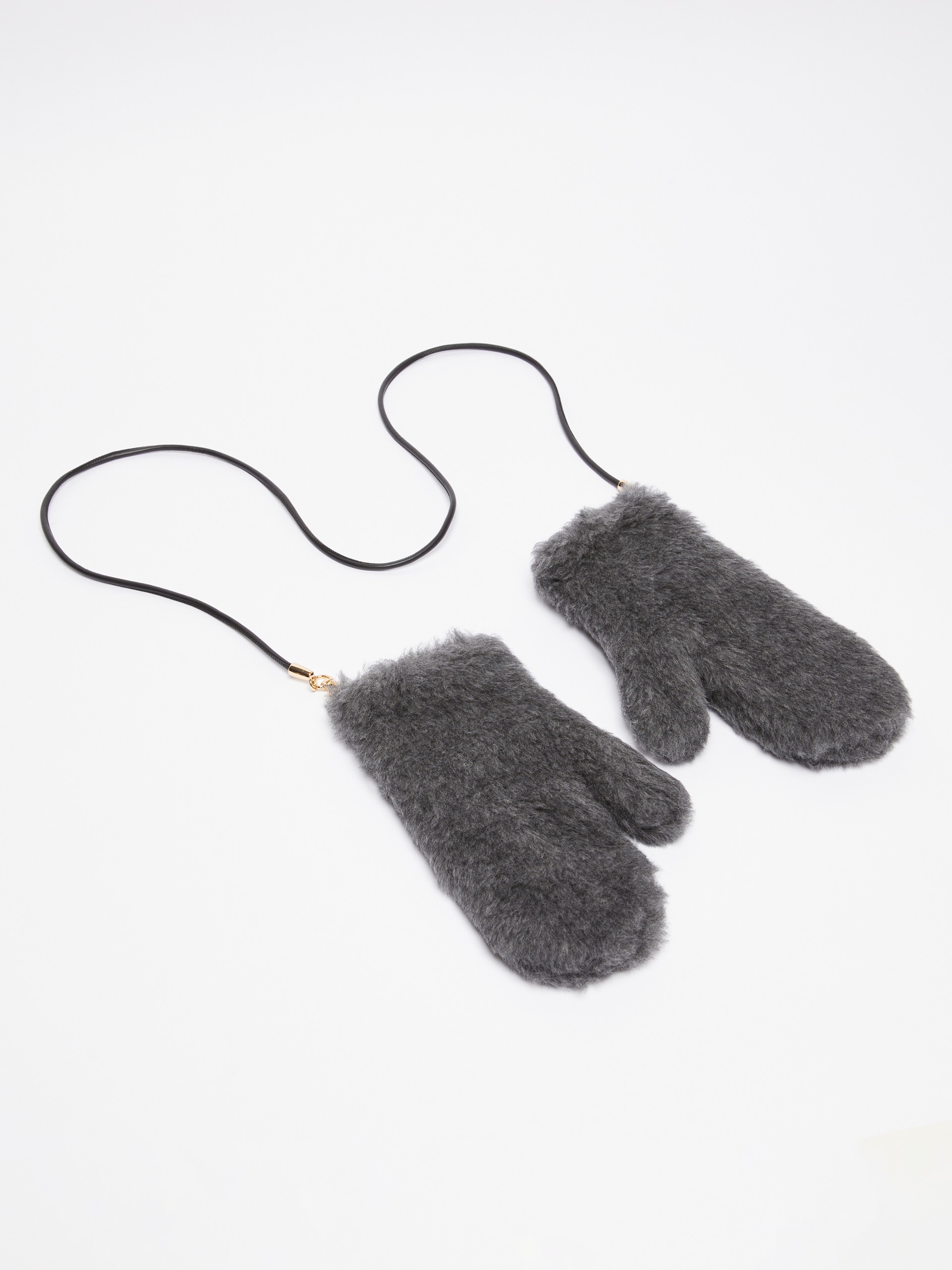 OMBRATO3 Mittens in wool and alpaca Teddy fabric - 2