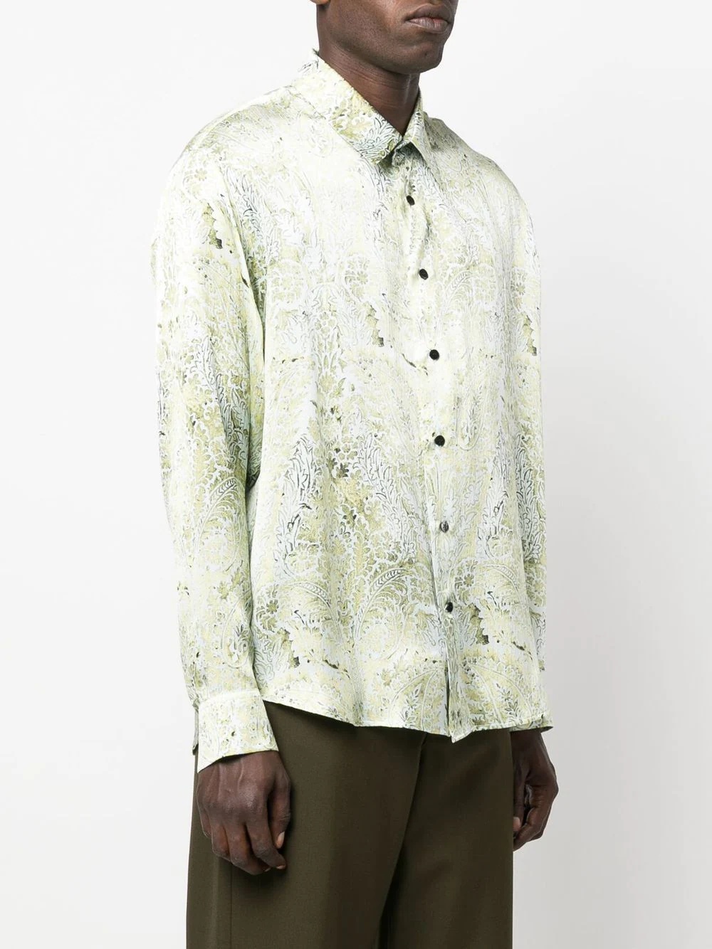 floral silk shirt - 3