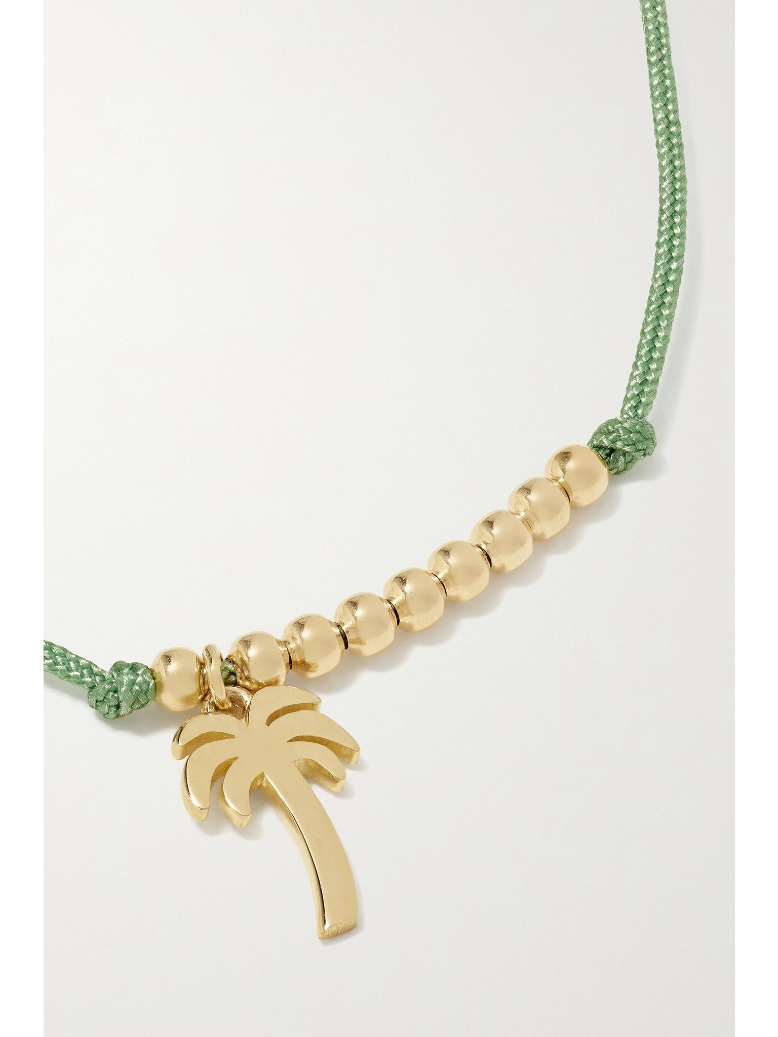 Palm Tree 14-karat gold cord bracelet Gold - 4
