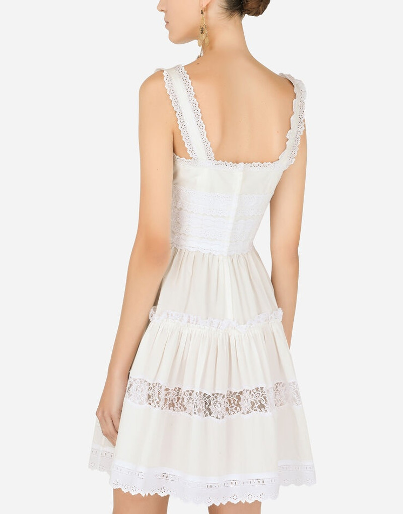 Short poplin dress with crystal-embellished DG details 5