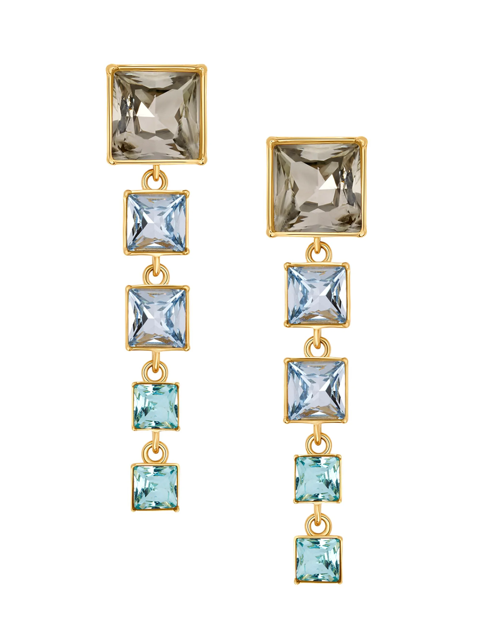Women's 24K-Gold-Plated & Glass Crystal Drop Earrings - Sapphire - 1
