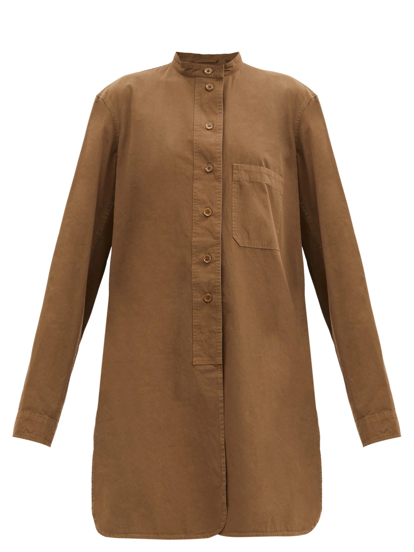 Elongated cotton overshirt - 1