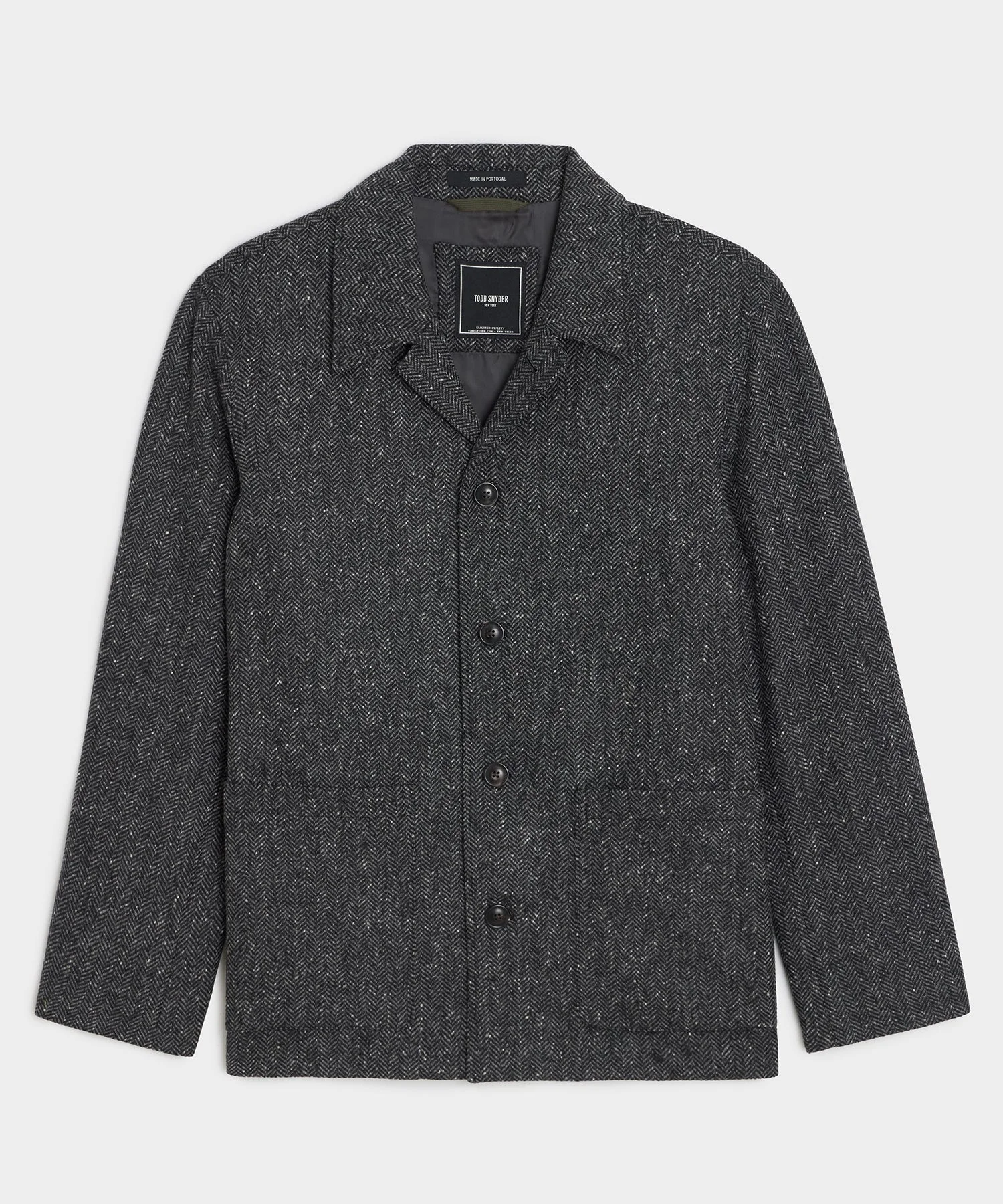 Italian Wool Herringbone Chore Coat - 1