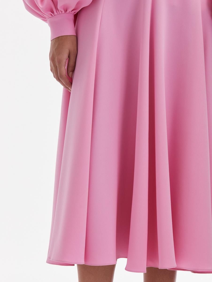 SILK GEORGETTE MIDI SKIRT - 5