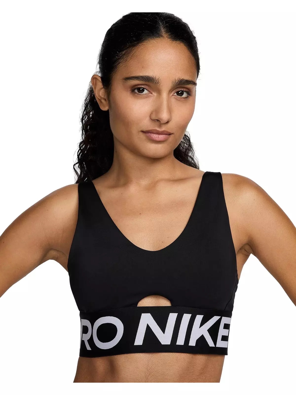 Women's Pro Indy Plunge SP25 Med-Support Padded Sports Bra -Black - 3