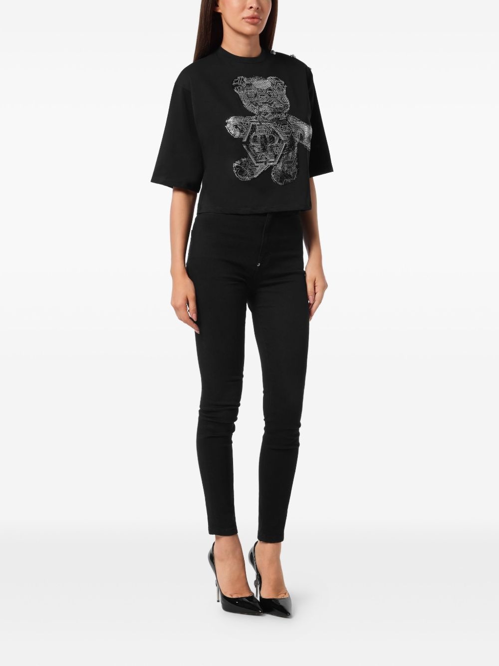 crystal-embellished t-shirt - 2