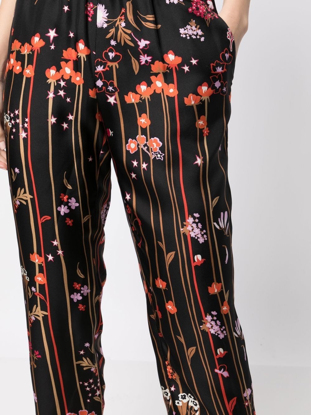 star-print silk trousers - 5