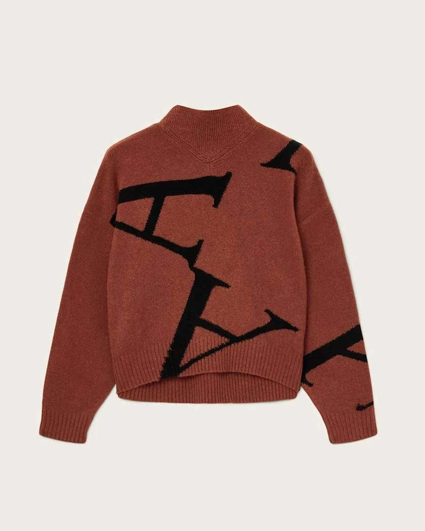 A STAR WOOL BLEND SWEATER - 1