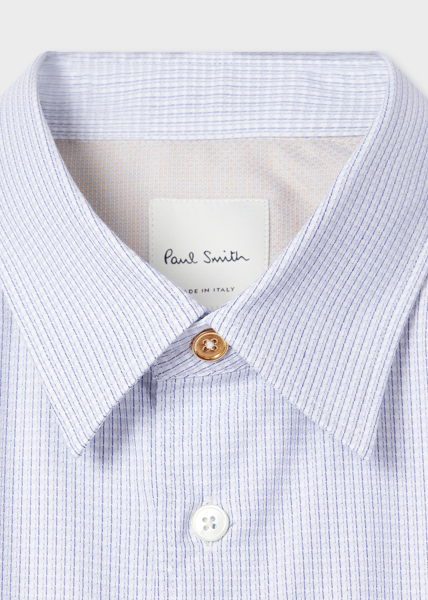 Slim-Fit Light Blue 'Geo Stripe' Short-Sleeve Shirt - 2