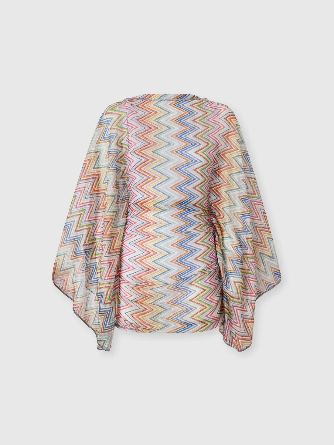 Short cover-up caftan with batwing sleeves - 1
