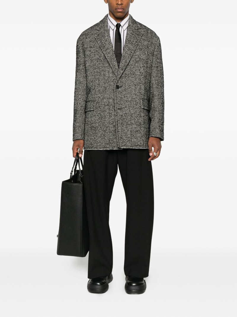Lanvin herringbone two-button blazer outlook