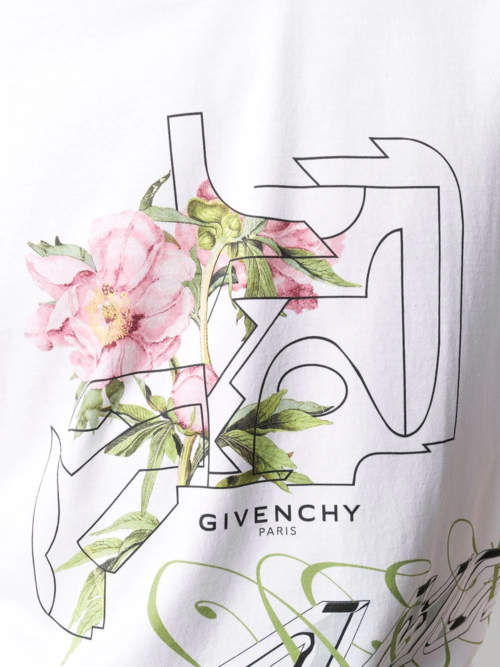 peony printed T-shirt - 5