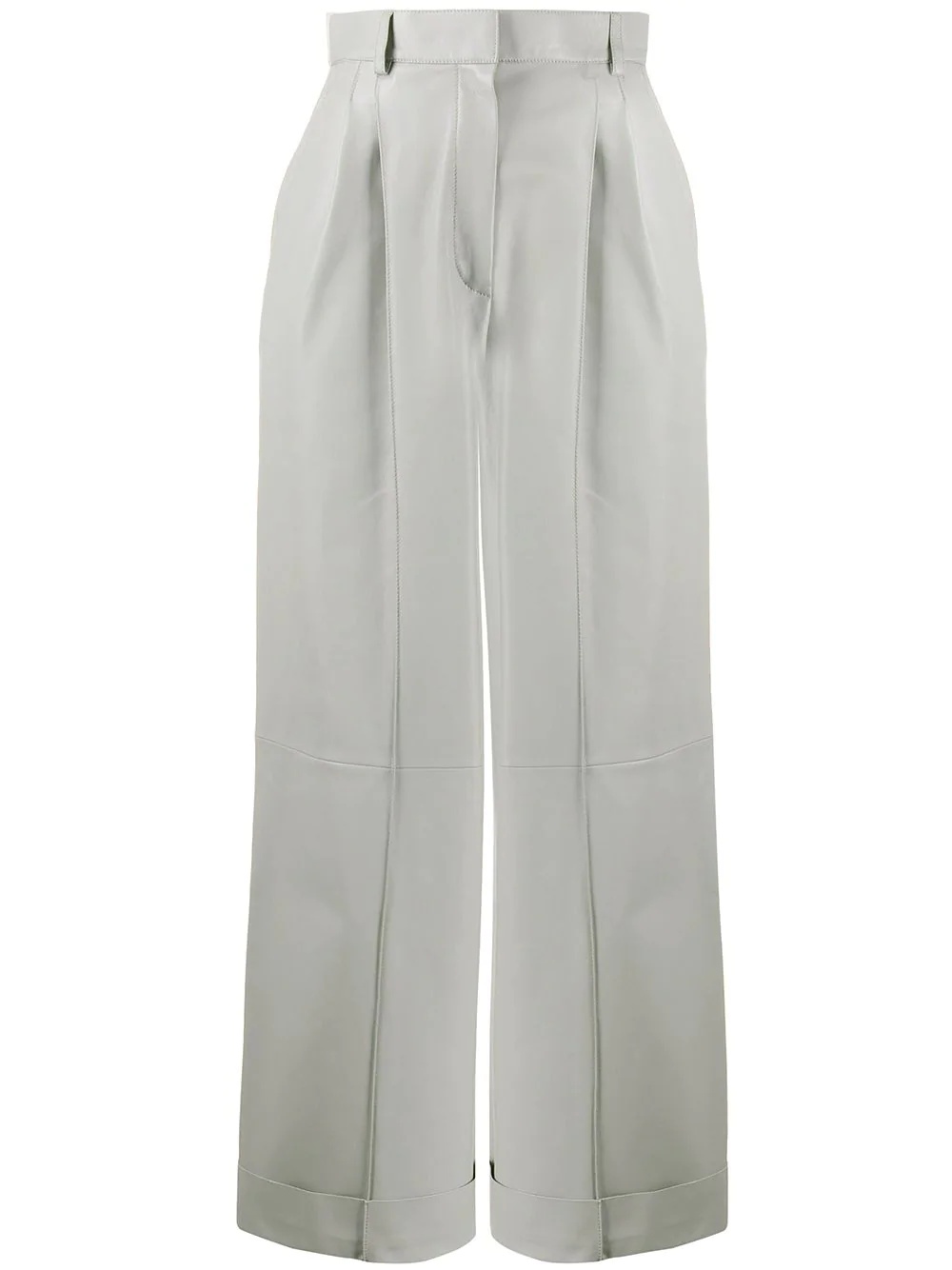 cropped panelled trousers - 1