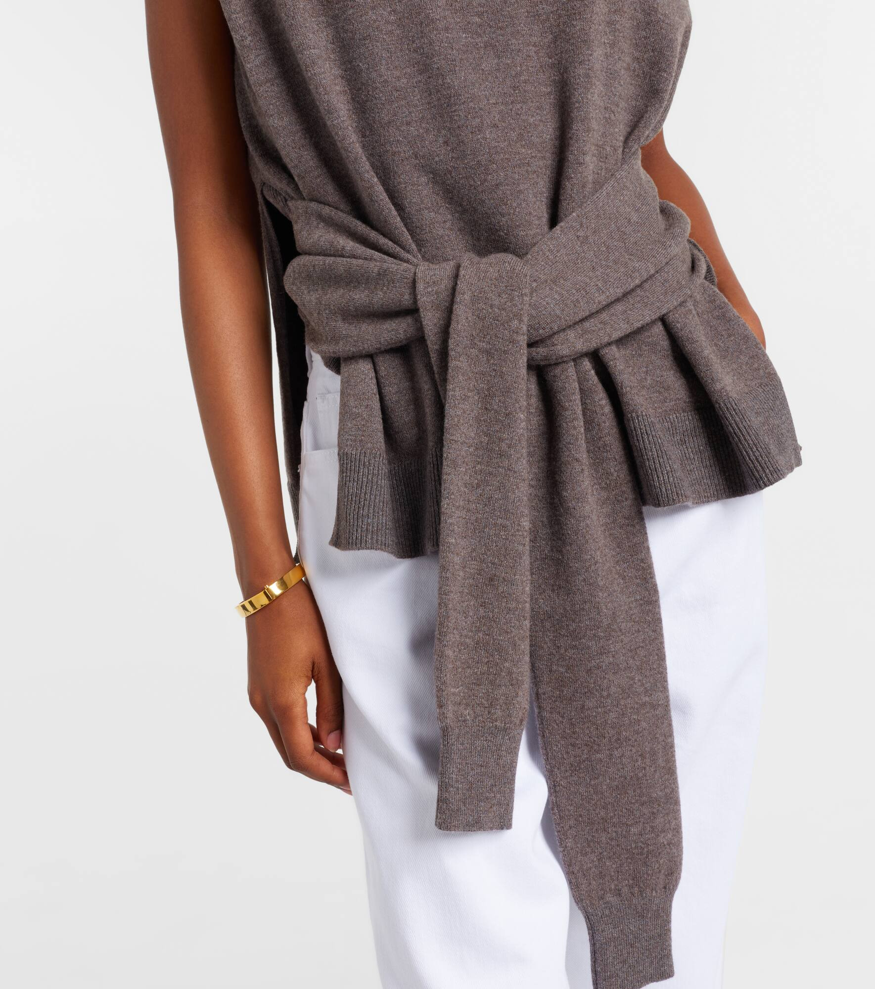 Layered wool and cashmere-blend top - 5