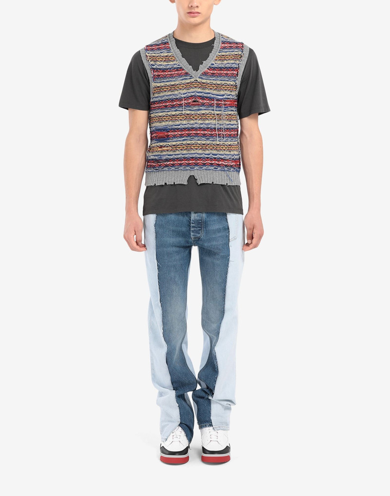 Maison Margiela Reverse Fair Isle sleeveless sweater outlook