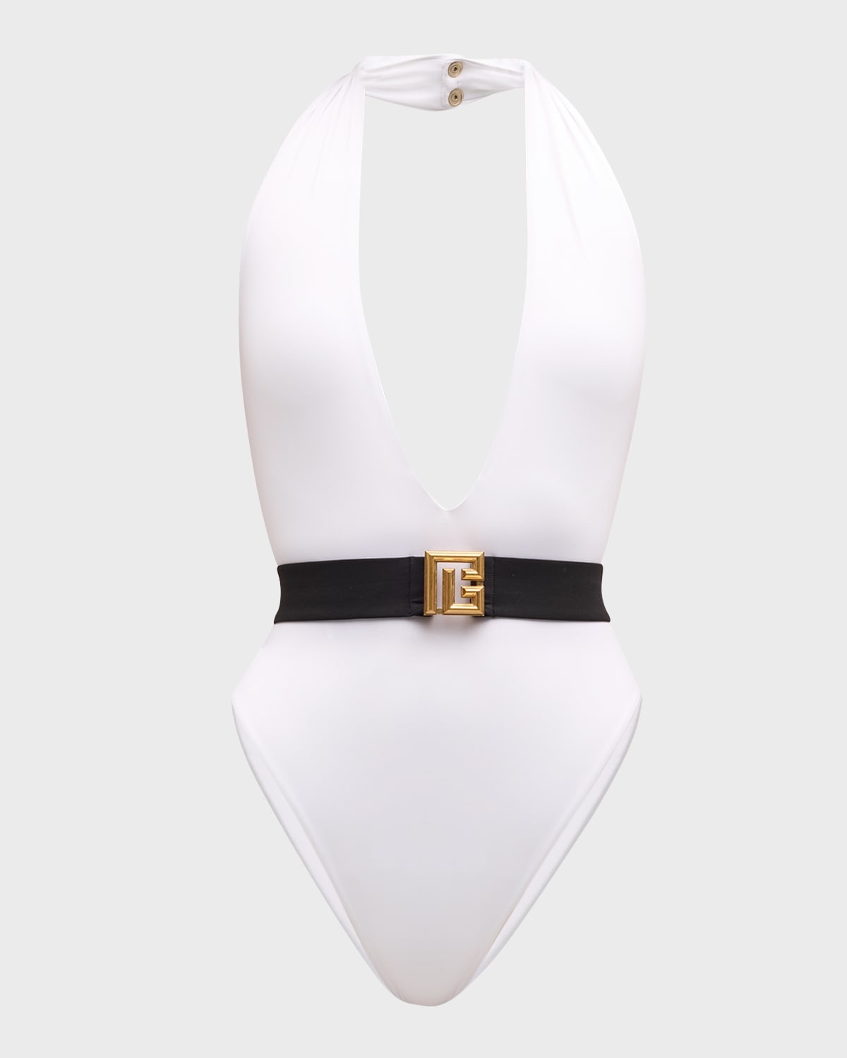 Belted One-Piece Swimsuit - 1