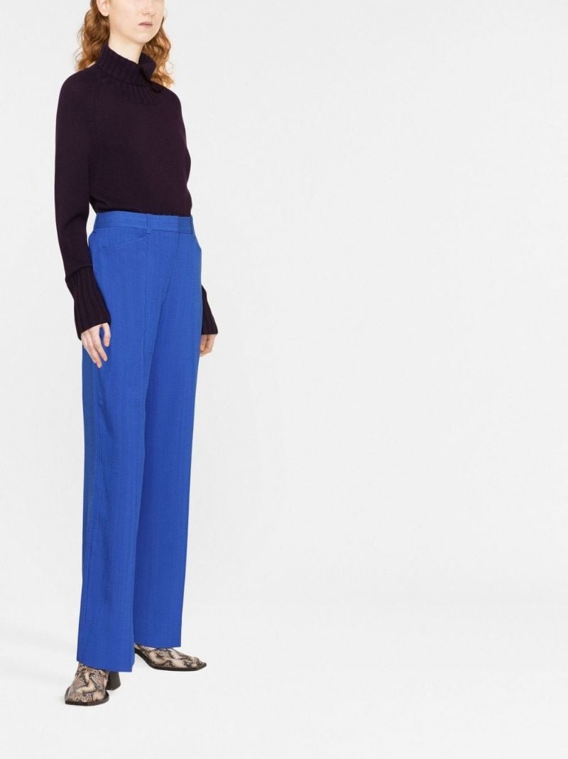 high-waisted straight trousers - 3