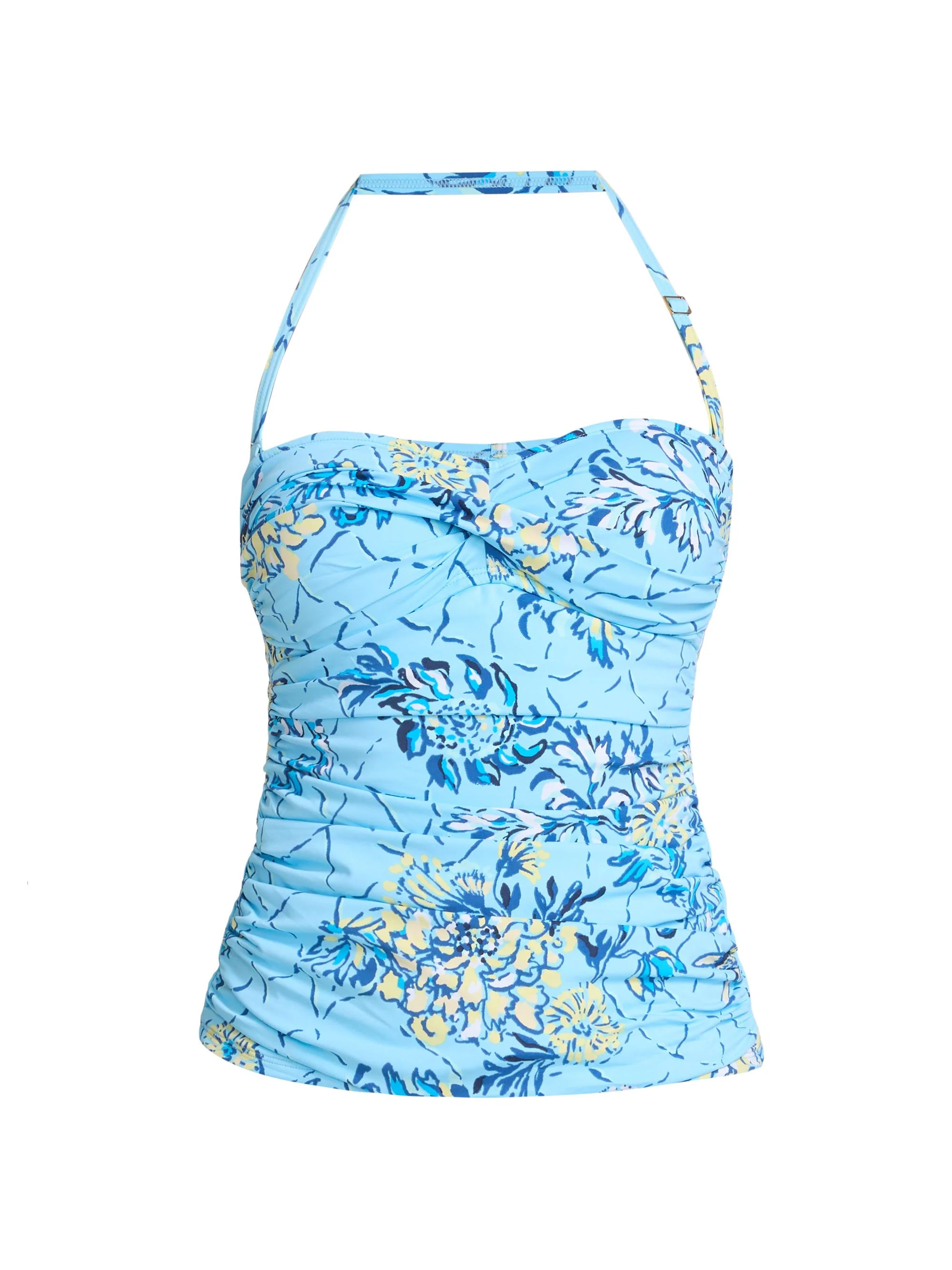 Women's Flamenco Bellevue Breakers Beach Tankini Top - Blue Multi - 1