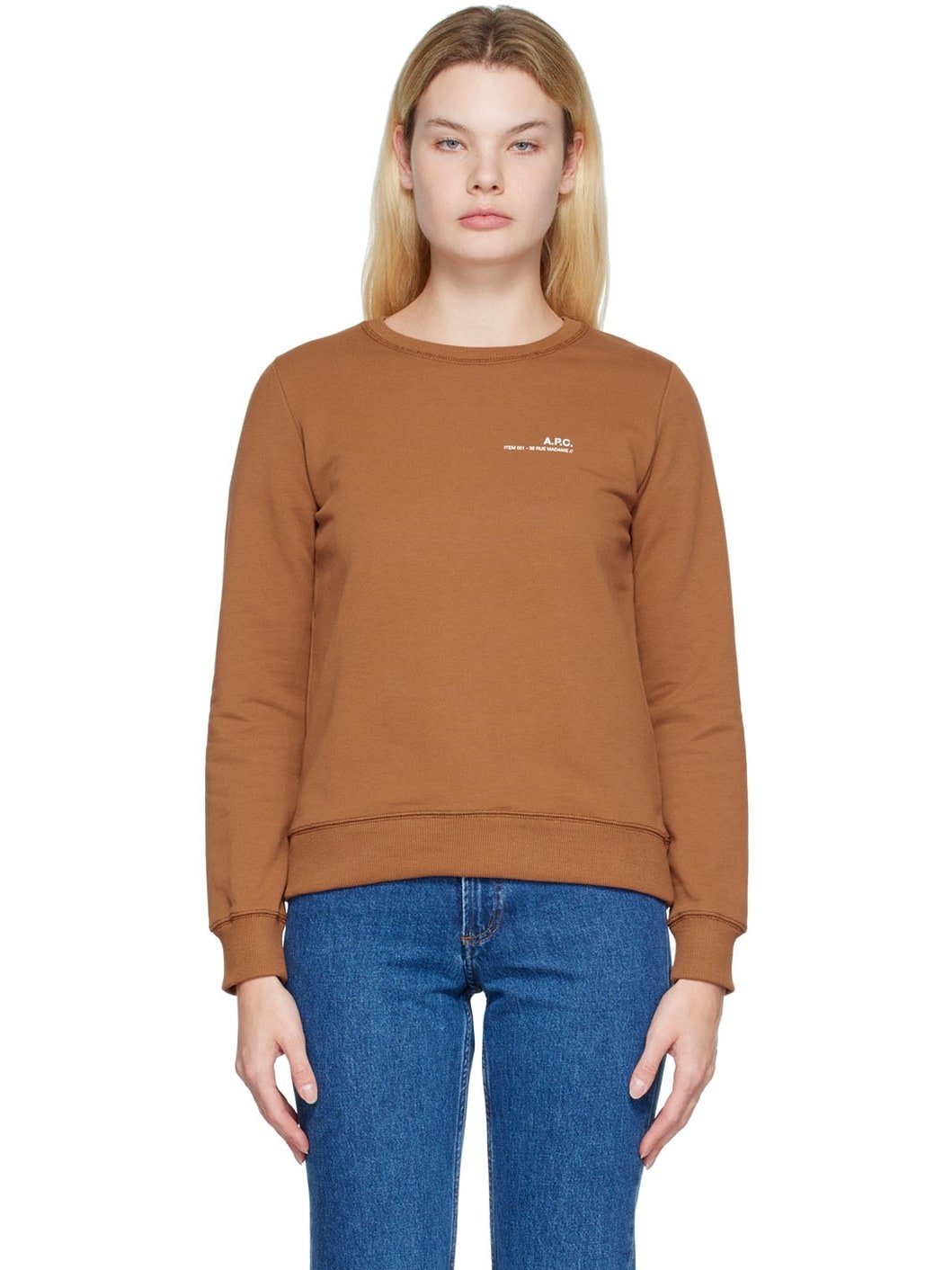 Brown Printed Sweatshirt - 1