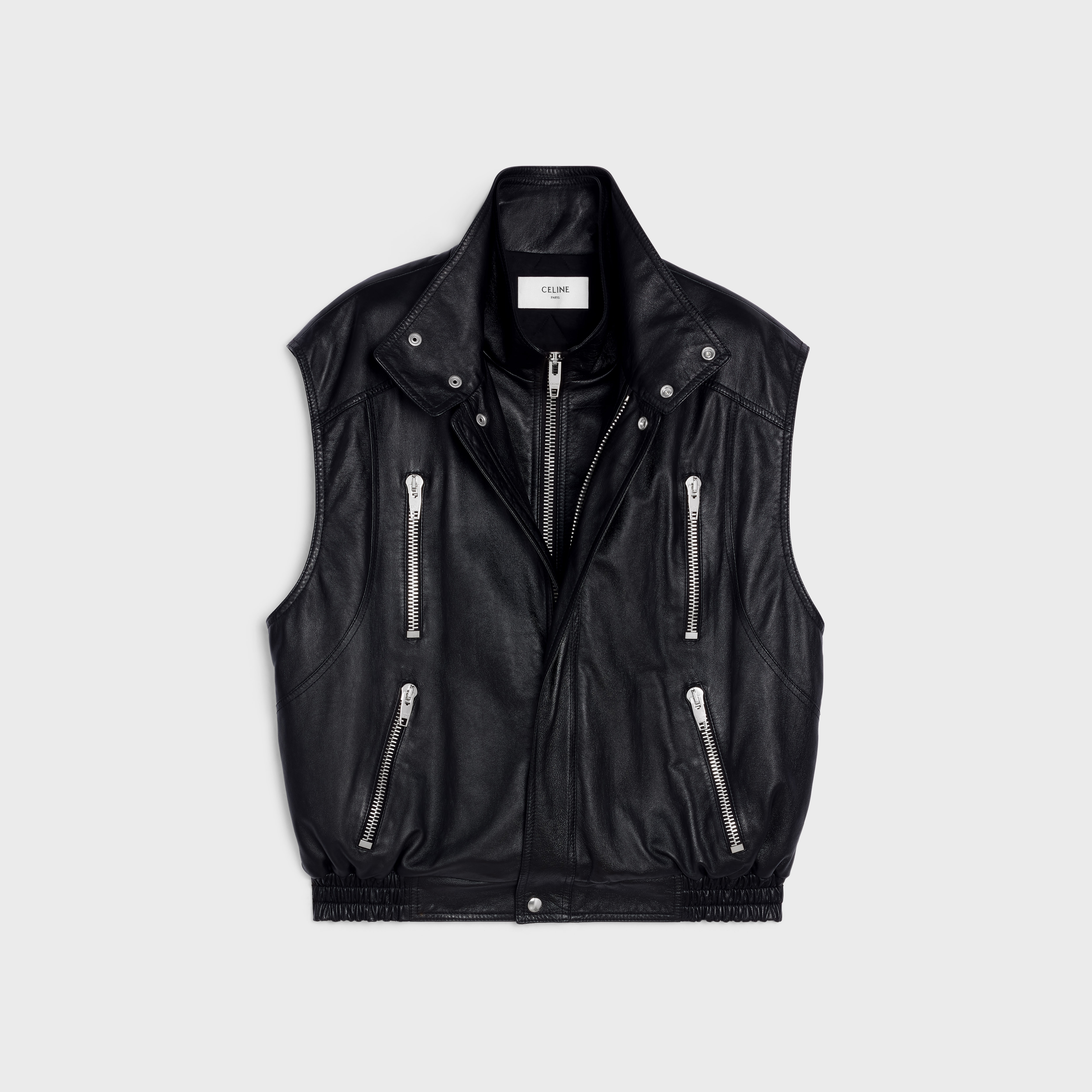 SLEEVELESS JACKET IN SOFT LAMBSKIN - 2