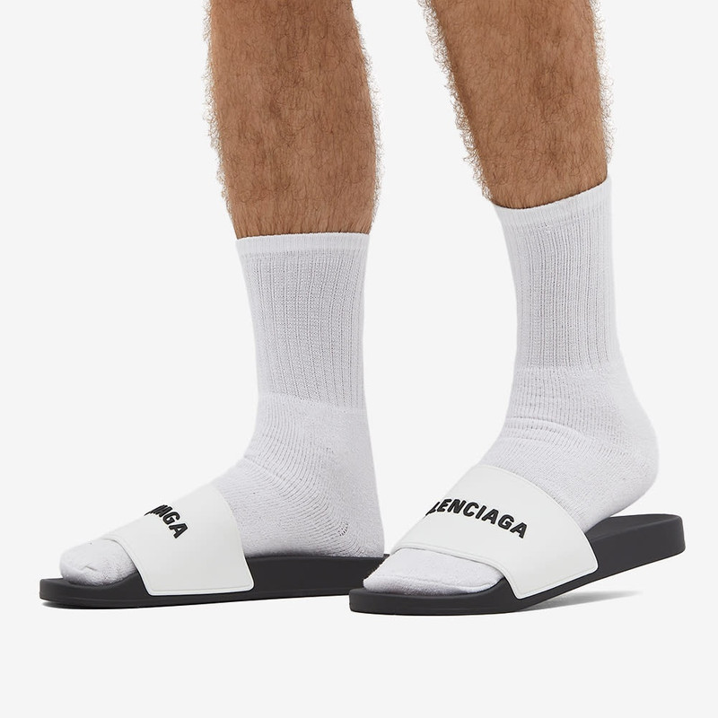 BALENCIAGA Balenciaga Rubber Logo Pool Slide outlook