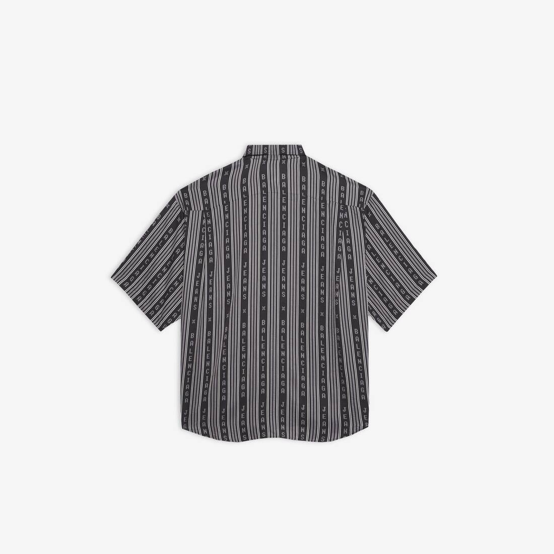 Men's Large Fit Short Sleeve Shirt in Black/grey - 2