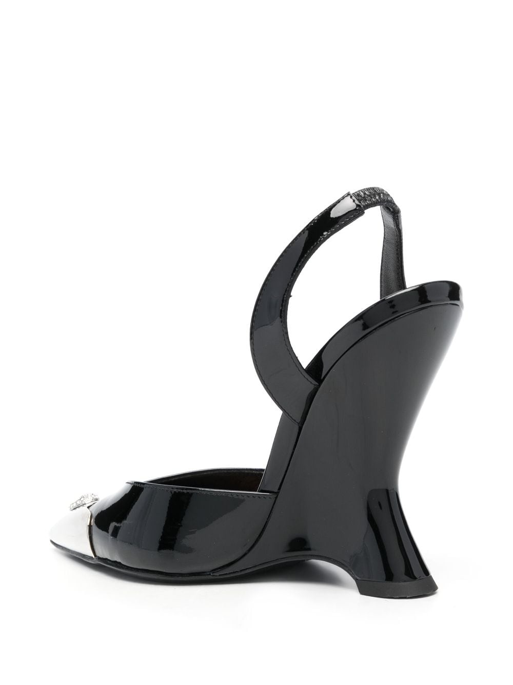 105mm patent-leather sandals - 3