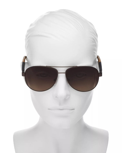 FERRAGAMO Brow Bar Aviator Sunglasses, 62mm outlook