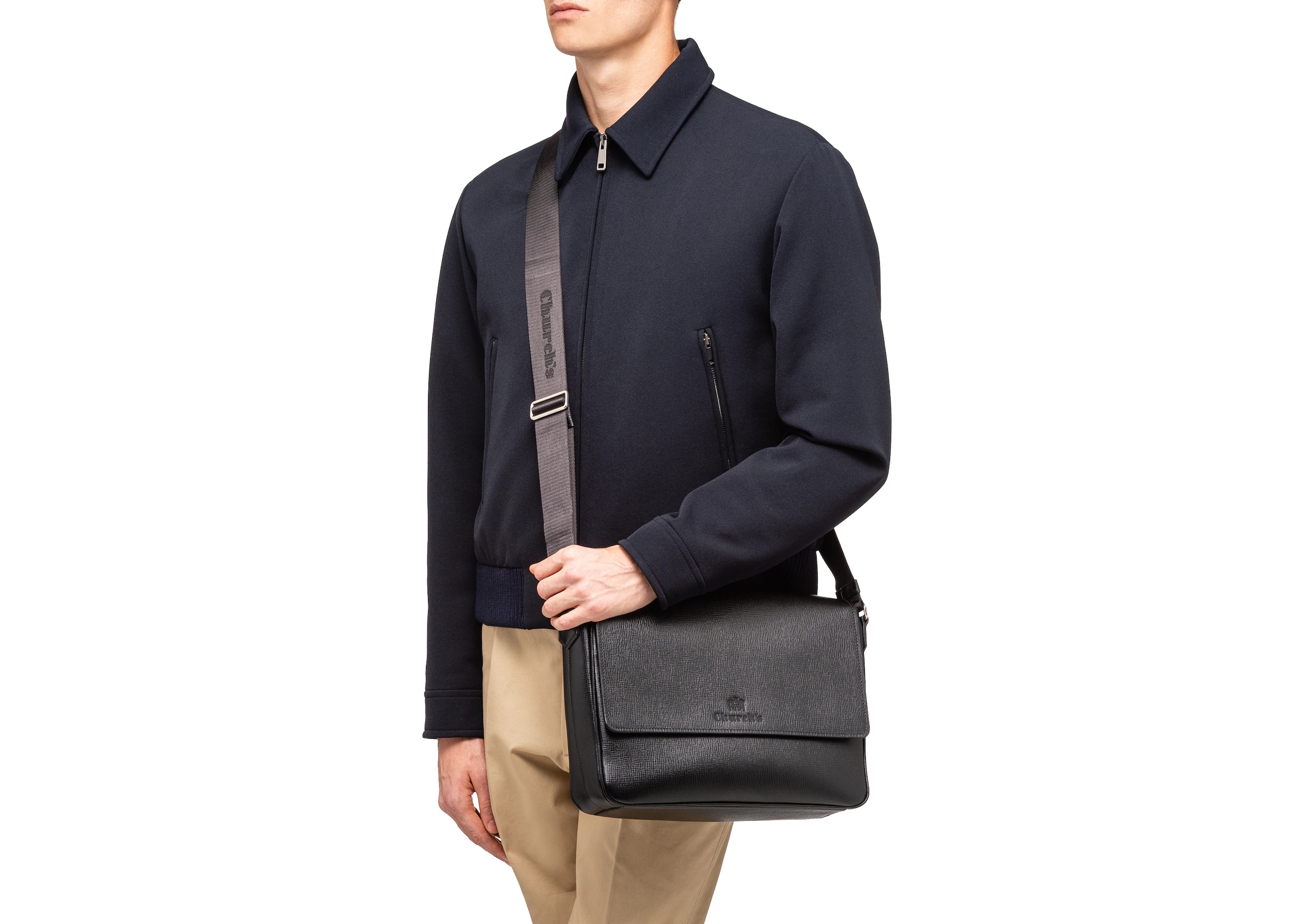 Clarendon
St James Leather Messenger Bag Black - 6