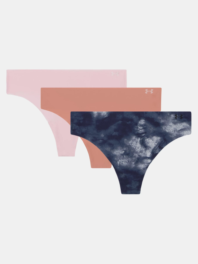 Women's UA Pure Stretch 3-Pack Printed No Show Thong 4
