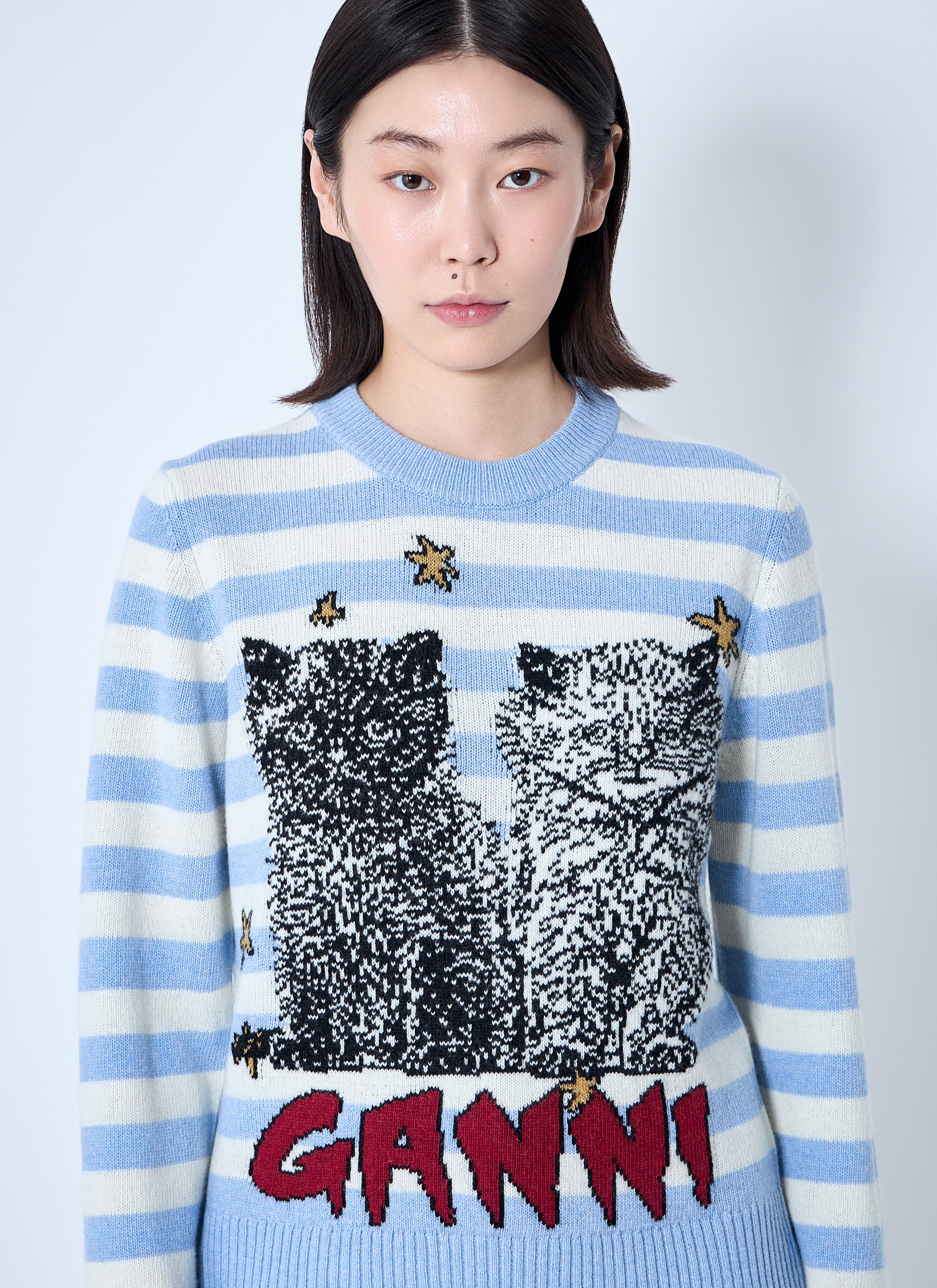Striped Graphic Sweater - 5
