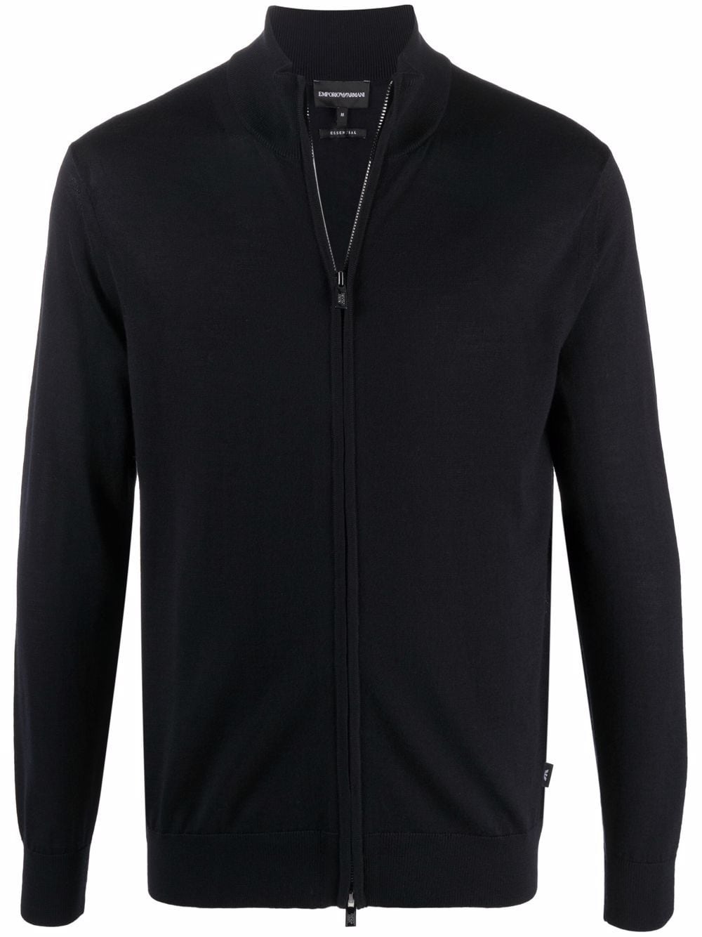 zip-up knitted jumper - 1