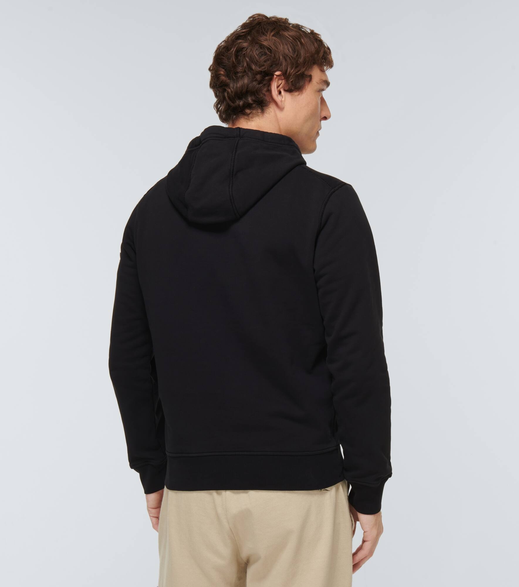 Logo patch cotton hoodie - 4