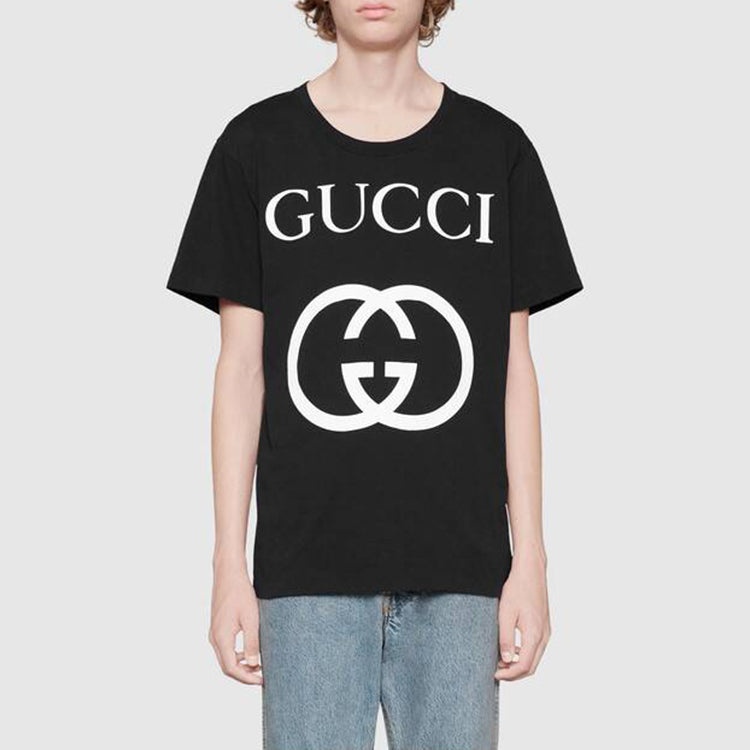 Gucci OFF-WHITE Cotton Oversize With Interlocking G Black 493117-X3Q35-1289 - 4
