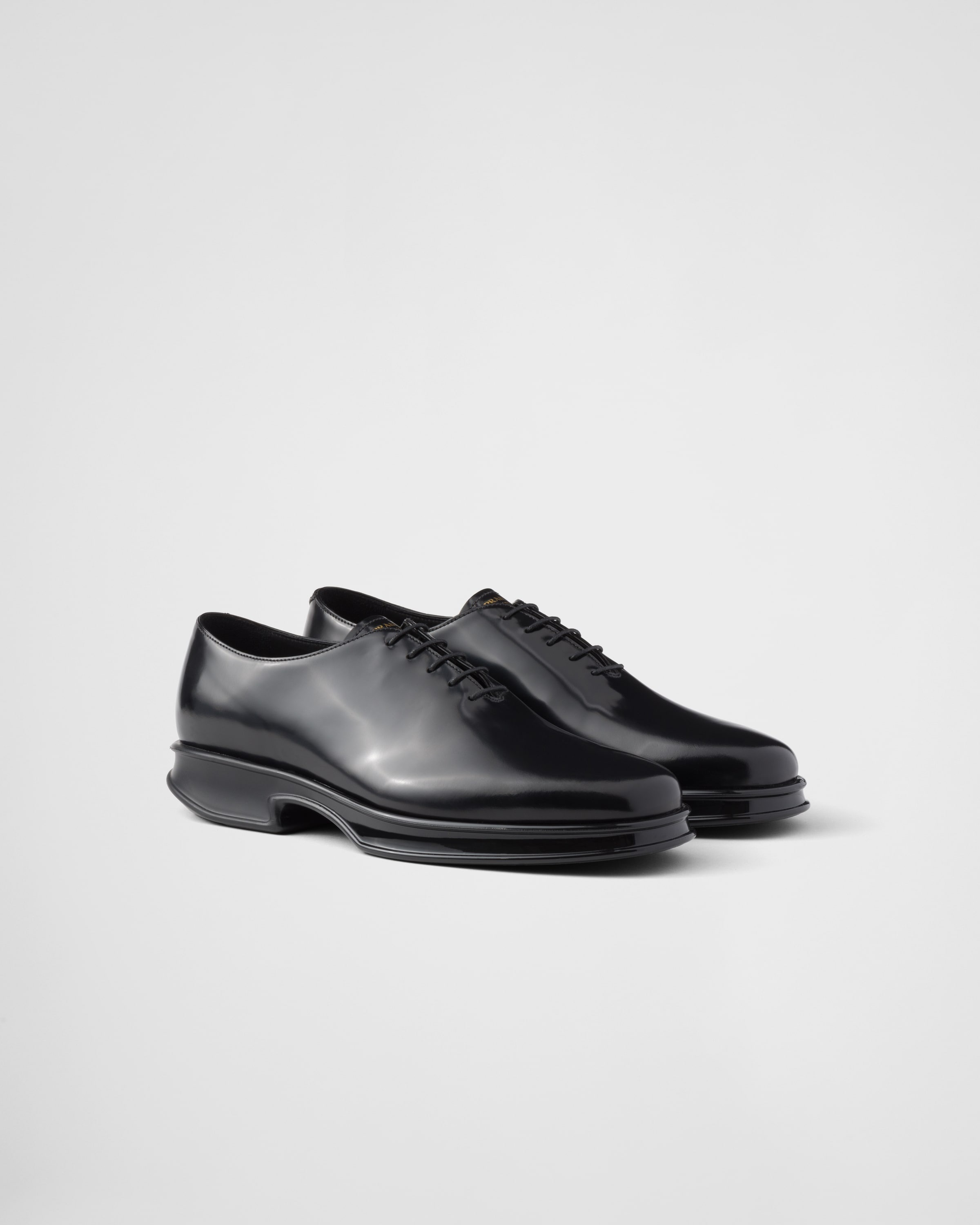 Brushed leather lace-up shoes - 1